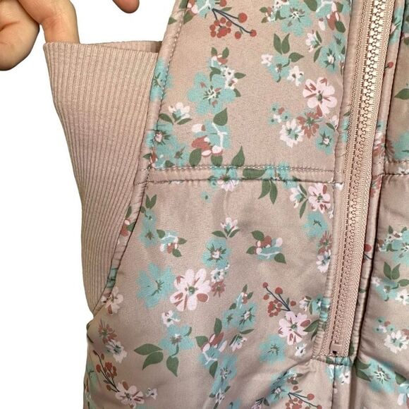 Tahari Girl Floral Pink Mauve Gold Detail Buckle Snow Pants - Picture 4 of 12